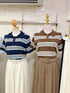 Polo Collar Stripes Shirts